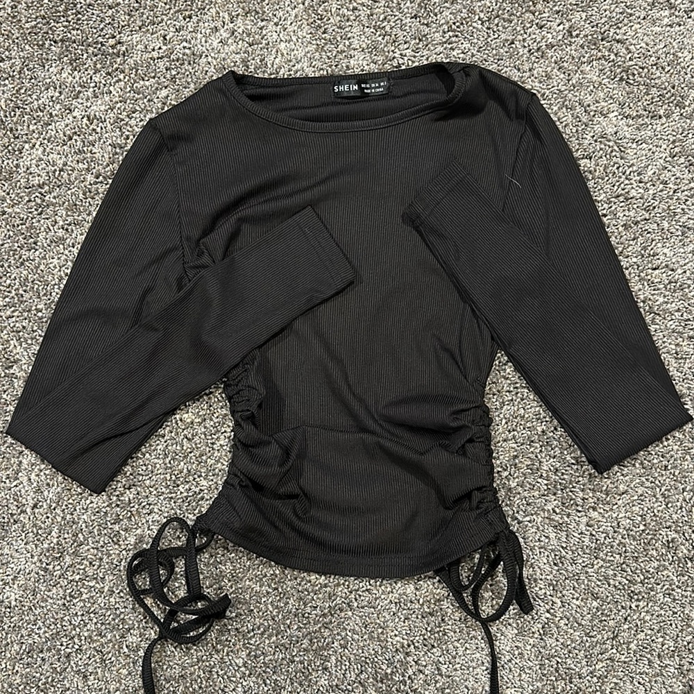 black tie side long sleeve t shirt